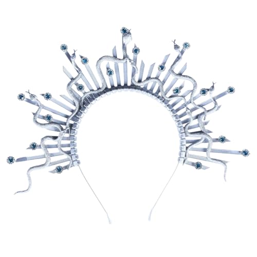 yanwuwa Punk Dark Styles Schlangen-Kopfschmuck Cosplay Stirnband Haarteile für einzigartige Mode-Statement und geheimnisvolle Attraktivität von yanwuwa