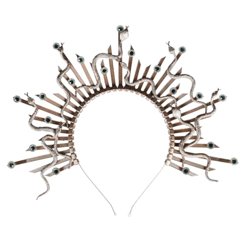 yanwuwa Punk Dark Styles Schlangen-Kopfschmuck Cosplay Stirnband Haarteile für einzigartige Mode-Statement und geheimnisvolle Attraktivität von yanwuwa
