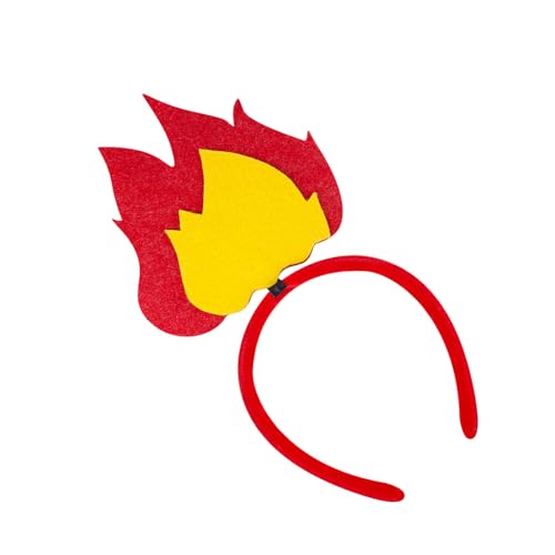 yanwuwa Realistisches Haarband in Flammenform, Tüllrock für Halloween, Konzerte, Partys, Rollenspiele und Festivals, Veranstaltungen, Verkleidungszubehör von yanwuwa