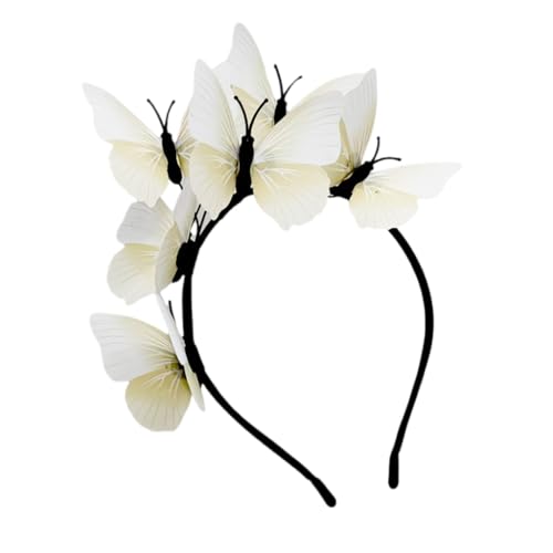 yanwuwa Schmetterling Fascinator Stirnband Elegant Haarschmuck für Frauen und Mädchen Halloween Party Cosplay Braut von yanwuwa