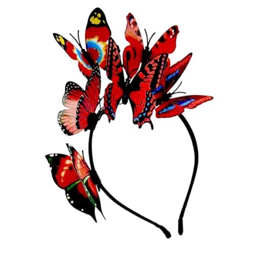yanwuwa Schmetterling Fascinator Stirnband Elegant Haarschmuck für Frauen und Mädchen Halloween Party Cosplay Braut von yanwuwa