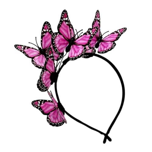 yanwuwa Schmetterling Fascinator Stirnband Elegant Haarschmuck für Frauen und Mädchen Halloween Party Cosplay Braut von yanwuwa