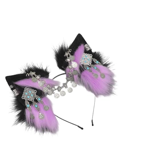 yanwuwa Stylischer Haarschmuck mit Tierohren, Cosplay-Requisiten, Themen-Haarbänder für Halloween, Kosmetik, Konventionen und Kostüme, Veranstaltungen, Rollenspiele, pelziger Kopfschmuck für Kostüme yanwuwa Stylischer Haarschmuck mit Tierohren, Cosplay-Requisiten, Themen-Haarbänder für Halloween, Kosmetik, Konventionen und Kostüme, Veranstaltungen, Rollenspiele, pelziger Kopfschmuck für Kostüme von yanwuwa