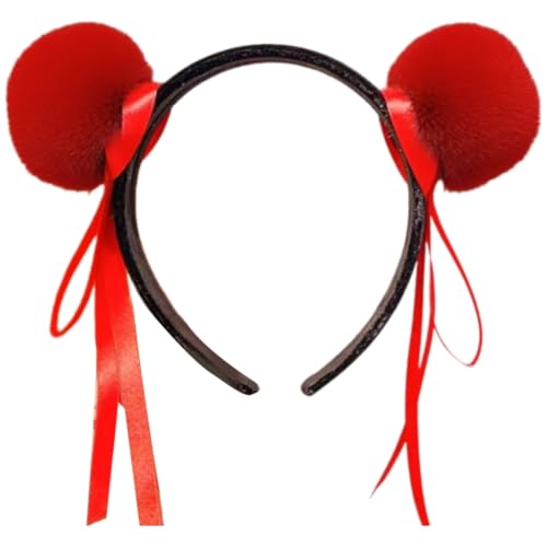 yanwuwa Weiches und bequemes Kinder-Stirnband mit lustigen runden Kugeln, pelziges Cosplay-Haarzubehör für stilvolle Kinder yanwuwa Weiches und bequemes Kinder-Stirnband mit lustigen runden Kugeln, pelziges Cosplay-Haarzubehör für stilvolle Kinder von yanwuwa