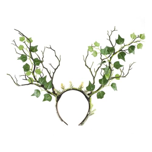 yanwuwa Zweig Stirnband Blatt Geweih Kopfbedeckung Mode Haarschmuck und Halloween Cosplay Kopfbedeckung Frauen Hexe Outfit yanwuwa Zweig Stirnband Blatt Geweih Kopfbedeckung Mode Haarschmuck und Halloween Cosplay Kopfbedeckung Frauen Hexe Outfit von yanwuwa