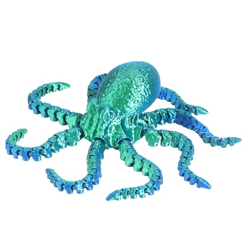 yanzisura 3D Gedrucktes Oktopus Spielzeug 3D Gedrucktes Zappelspielzeug Zum Stressabbau Bewegliches Oktopus Tiermodell Flexible Tierfigur Farbenfrohe Actionfigur Für Die Wohnungseinrichtung von yanzisura