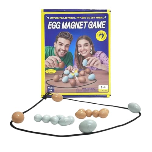 yanzisura Magnetisches Schachspiel | Eiförmiges Magnet Partyschach Brettspiel Mit Schnur - Interaktives Spiel Für Teens Jugendliche Erwachsene Familienmitglieder von yanzisura