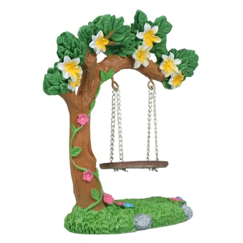 yanzisura Miniatur-Feengarten-Dekoration – Harz Outdoor Miniatur Feengarten Schaukel Figur | Kleine Puppenhaus Dekoration für Auffahrt Rasen Weg Hof Schlafzimmer Bauernhof von yanzisura