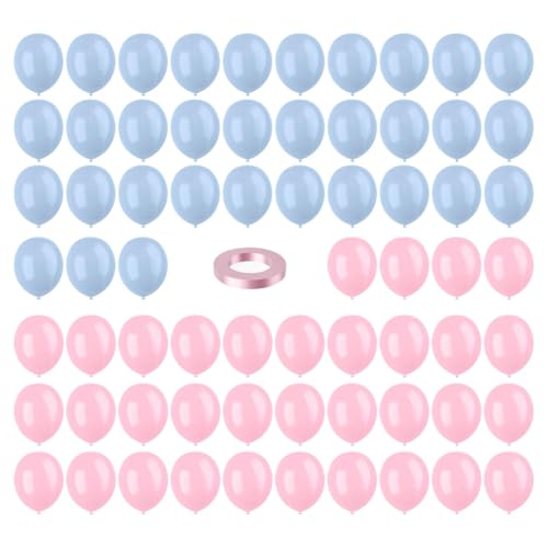 yasoe Rosa und Blaue Latexballons, 67 Stück 12 Rosa-Blaue Ballons Zur Bekanntgabe des Geschlechts für Geburtstagsfeiern, Babypartys yasoe Rosa und Blaue Latexballons, 67 Stück 12 Rosa-Blaue Ballons Zur Bekanntgabe des Geschlechts für Geburtstagsfeiern, Babypartys von yasoe