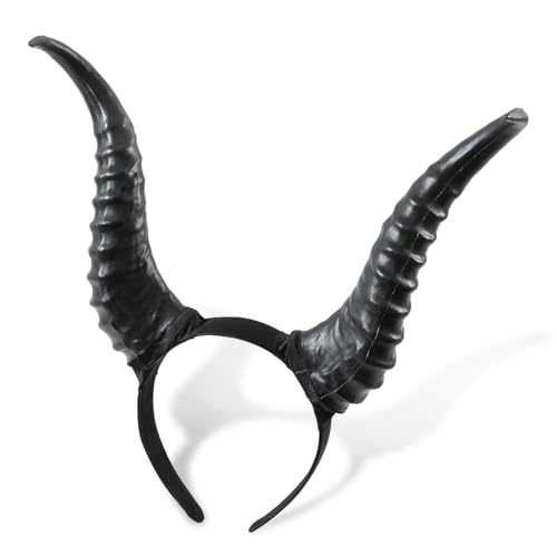 yayafunfun Haarreif mit Teufelshörnern, Antelope, Schafhorn, fest, bequem, Haarschmuck, Haarschmuck für Herren und Damen, Halloween-Kostüm, Cosplay-Zubehör yayafunfun Haarreif mit Teufelshörnern, Antelope, Schafhorn, fest, bequem, Haarschmuck, Haarschmuck für Herren und Damen, Halloween-Kostüm, Cosplay-Zubehör von yayafunfun