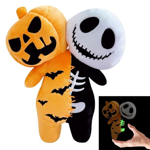 yayafunfun Halloween Kuscheltier Kürbis, 25cm Halloween Plüschtier Gruselige, Kreative Monster, Weich Plüsch Kissen für Kinder Hallo-ween Geburtstagsgeschenke Weiches Bett Sofa Deko von yayafunfun