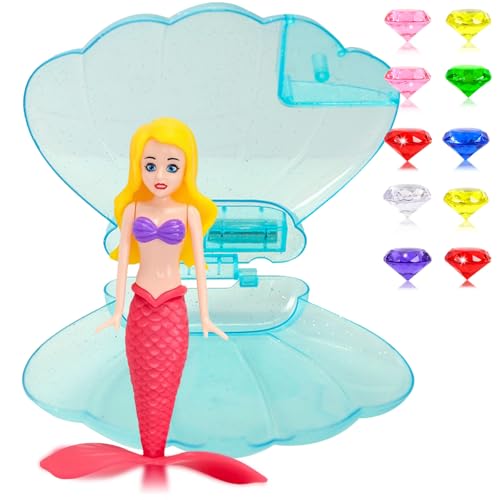 yayafunfun Mermaid Pool Toy Shell, Sinking Dive Gem Summer Swimming Diving Toy for Children (Rot) von yayafunfun