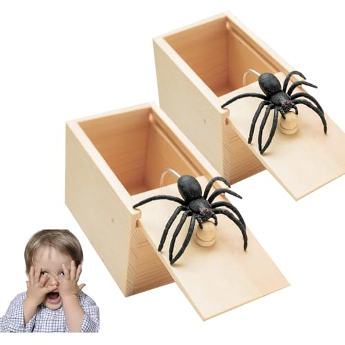 yayafunfun Spinne Box Prank, 2Pcs Spinne in der Box, Spinnen-Schrecken-Kasten-Lustig-Witz-lustiges-Erschrecken Spielzeug für Erwachsene Kinder für Halloween, Geburtstage, Weihnachtsfeiern yayafunfun Spinne Box Prank, 2Pcs Spinne in der Box, Spinnen-Schrecken-Kasten-Lustig-Witz-lustiges-Erschrecken Spielzeug für Erwachsene Kinder für Halloween, Geburtstage, Weihnachtsfeiern von yayafunfun