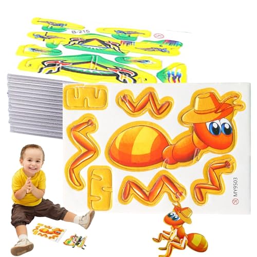 10-teiliges Cartoon-Puzzle: kleine Puzzles, immersives Spielzeug für sensorisches Lernen und STEM | Stereo-Dinosaurier-Puzzlespielzeug' von ycezw