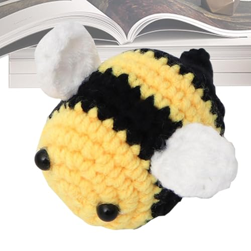 Acomp Häkeltiere, Plüschtier aus Biene – Häkelspielzeug für Kinder | Strickspielzeug für Tiere | lustiges Bienenspielzeug zum Spielen von ycezw