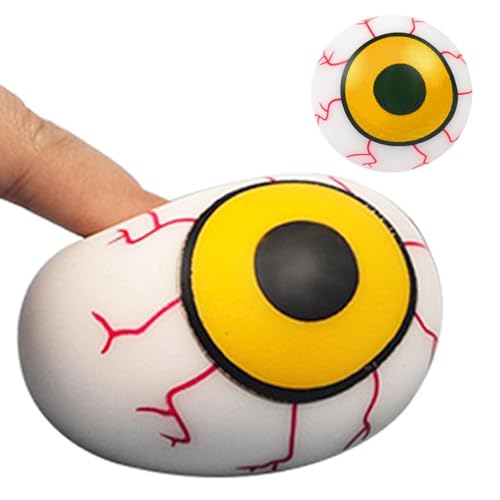 Anti-Stress-Ball Augapfel – komprimierbares Halloween-Spielzeug | Lustiger und gruseliger Dekoeffekt, Partyzubehör für und Erwachsene, 1 Stück von ycezw