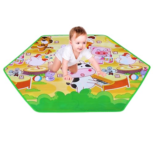 Baby Mats for Crawling | Sechseck Waterproof Education Play Mat | Sockendichte Crawling -Matte mit elastischer Dämpfung, ideal für Mädchen und Jungen, sichere Bodenaktivitätsmatte für Kleinkinder von ycezw