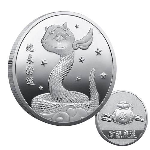 Chinesische Münze 2025, Neujahrsmünzen 2025 | Schlange Münze chinesische Sammlermünze, doppelseitige Feng Shui Glücksünzen, Eisenmünzen für Reichtum und Glück, Münzen Chinesische Münze 2025, Neujahrsmünzen 2025 | Schlange Münze chinesische Sammlermünze, doppelseitige Feng Shui Glücksünzen, Eisenmünzen für Reichtum und Glück, Münzen von ycezw