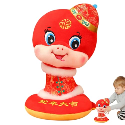 Chinesisches Neujahrsschlange, Neujahrs-Plüschtier, Frohes Glück Cartoon-Schlange Plüschtier 2025 | Bequemes Chinesisches Schlangenjahr-Souvenir, Plüschpuppe Chinesisches Neujahrsschlange, Neujahrs-Plüschtier, Frohes Glück Cartoon-Schlange Plüschtier 2025 | Bequemes Chinesisches Schlangenjahr-Souvenir, Plüschpuppe von ycezw