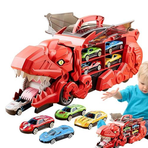 Dinosaurier-Transportwagen, Dinosaurier-Lkw-Spielzeug, Autotransporter mit 12 Autos zum Ziehen | Spielzeugfahrzeuge, Transportwagen mit faltbarer Strecke, Set Dinosaurier-Transportwagen, Dinosaurier-Lkw-Spielzeug, Autotransporter mit 12 Autos zum Ziehen | Spielzeugfahrzeuge, Transportwagen mit faltbarer Strecke, Set von ycezw