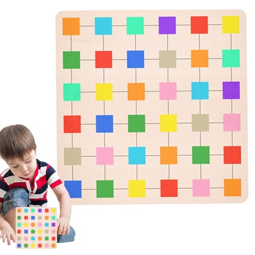 Farbpuzzle, passend zu Blöcken, Puzzlespiel mit Farbblöcken | Passendes Puzzle aus Holz für | verschiedene Spiele, Lernspielzeug, interaktives Spielzeug von ycezw