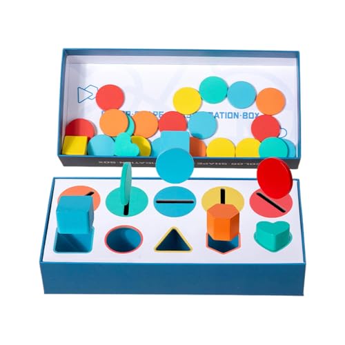 Formensortierer für Kleinkinder, Sortierspielzeug für Kleinkinder von 3 bis 5 Jahren – Motivblöcke aus Holz | sensorisches Spielzeug zur Farbsortierung, verschiedene Blöcke, von ycezw
