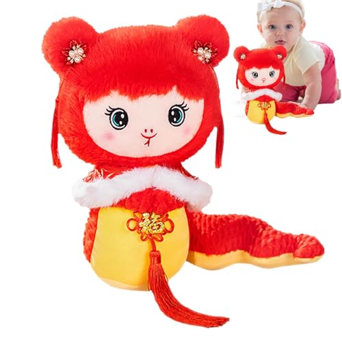 Jahr der Snake 2025 Plüschtiere, Chinesisches Neujahr Schlange Plüschspielzeug | 2025 Plüsch-Schlangen-Spielzeug | Entzückende Snake Mascot Puppe Plüschspielzeug für Frühlingsfeier Jahr der Snake 2025 Plüschtiere, Chinesisches Neujahr Schlange Plüschspielzeug | 2025 Plüsch-Schlangen-Spielzeug | Entzückende Snake Mascot Puppe Plüschspielzeug für Frühlingsfeier von ycezw