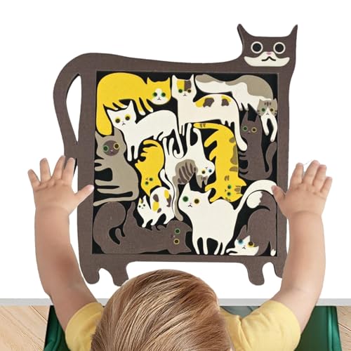 Kinderpuzzle, Chat-Puzzle-Dekoration | Von Tierpuzzle, Tierform Von Taschen Für Reisen Für Draußen, Reisen, Haus, Schule, Picknick von ycezw
