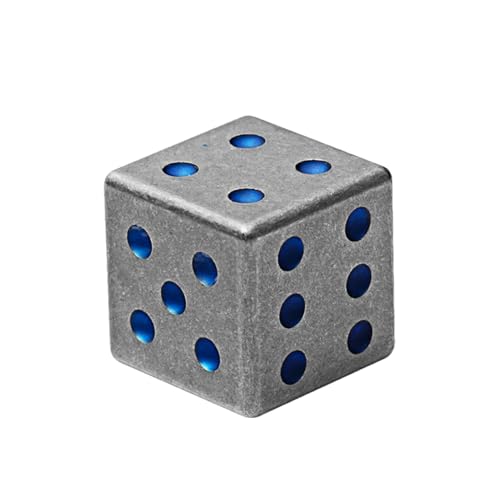 Klassisches Würfelset – Graue Titanlegierung Würfel Mit Sechs Seiten, 14mm Kleine Interaktive Spielzeuge | Perfektes Unterhaltungsspiel Für Familie, Kinder, Erwachsene von ycezw