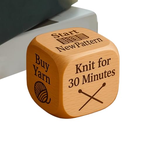 Knitting Dice – Quilting-Dice aus Holz | Stricken Sewing Art Craft Zubehör für Handwerker Frauen Freunde Familie Abfluss Familie Mothers Oma von ycezw