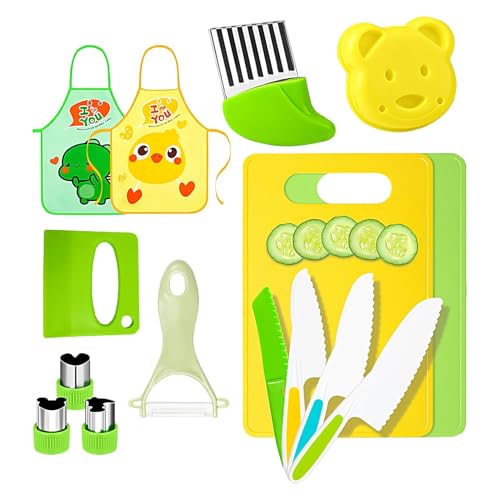 Küchen-Set, Küchenwerkzeuge für Kleinkinder, 15-teiliges Küchenausstecher-Set – Aktivitäten für Kleinkinder, Schürze, Sandwichschneider, Küchen-Set, Küchenwerkzeuge für Kleinkinder, 15-teiliges Küchenausstecher-Set – Aktivitäten für Kleinkinder, Schürze, Sandwichschneider, von ycezw