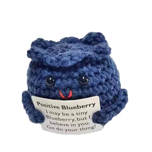 Lustige Amigurumi Figuren - Blaubeerhasenfigur, Knoblauchplüsch | Charmante Cartoon-Füllungsrichter, skurril fühlt sich gut als Begleiter für die Dekoration an von ycezw