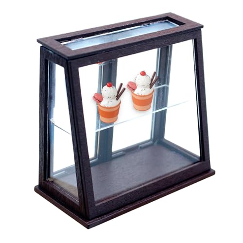 Miniatur-Bäckerei-Etui – Displayschrank für das Haus, Kuchenständer | Modell eines Lebensmittelschranks, Miniatur-Kuchen und Ständer für Pa Miniatur-Bäckerei-Etui – Displayschrank für das Haus, Kuchenständer | Modell eines Lebensmittelschranks, Miniatur-Kuchen und Ständer für Pa von ycezw