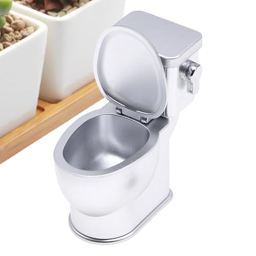 Miniatur-Toilettenspielzeug | Langlebiges Harz-Hauszubehör | Sound Feature Toilet mit Deckel und Tank | Badezimmer Möbel im kleinen Maßstab für mein Miniatur-Toilettenspielzeug | Langlebiges Harz-Hauszubehör | Sound Feature Toilet mit Deckel und Tank | Badezimmer Möbel im kleinen Maßstab für mein von ycezw