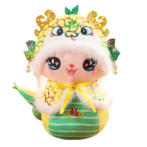 Plüschschlangen, Schlange Plüschtier, 22,9 cm (8,66 Zoll), Plüschtiere, Schlange, chinesisches Tierpuppenspielzeug, Haustierpuppe zur Dekoration von A von ycezw