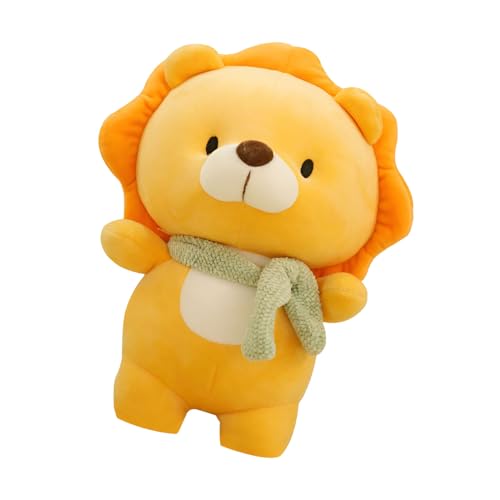 Plüschtier Löwe, 23 cm, Plüschtier, Cartoon, weiches Kissen, entzückende Löwe, ideal für Kinder, Familie, Mädchen, Kinder, gemütliches Spielzeug als Geschenk und Spiele von ycezw