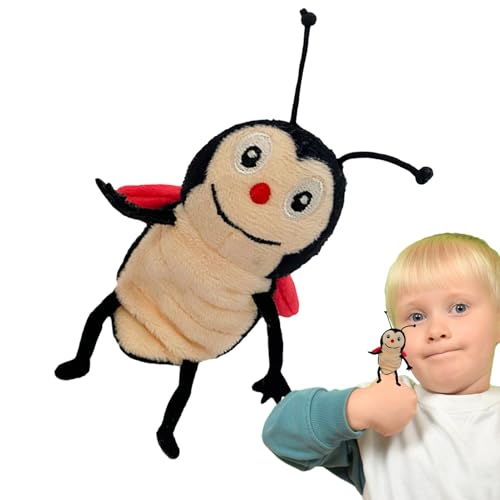 Plüschtierpuppen – Niedliche Plüschtiere, Schmetterlings-Ladybug Spielzeug | Weiche Puppen Set mit leuchtenden Farben, pädagogische Handpuppen für Kleinkinder von ycezw