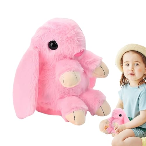 Realistisches und realistisches Kaninchenplüschtier | Erhellt den elektronischen Osterhase | Plüschspielzeug mit singendem Tanz, für Kinder ab 3 Jahren von ycezw
