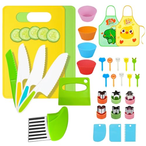 Schneideset für Kleinkinder, Küchenutensilien für Kinder, Küchenmesserset für Kinder - Küchenmesserset für Kinder, Rollenspielset Schneideset für Kleinkinder, Küchenutensilien für Kinder, Küchenmesserset für Kinder - Küchenmesserset für Kinder, Rollenspielset von ycezw
