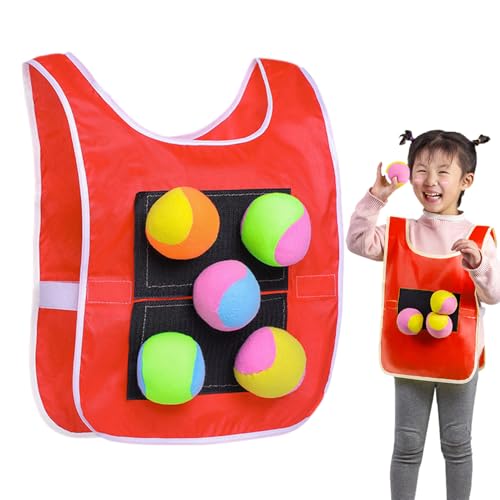 Stick Ball Weste für Kinder -Soft-Spielzeug-Bälle Dodgeball Set,5 Bälle mit bequemer anpassbarer Weste | Erregen Sie die Parent-Child Fang Toss Spiel für Spielplatz Spaß, Backyard Aktiven, Stick Ball Weste für Kinder -Soft-Spielzeug-Bälle Dodgeball Set,5 Bälle mit bequemer anpassbarer Weste | Erregen Sie die Parent-Child Fang Toss Spiel für Spielplatz Spaß, Backyard Aktiven, von ycezw