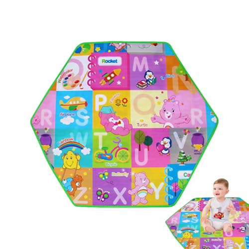 Wasserdichte Crawling-Spielmatte für Babys | Sechseck weiche stoßfest Teppich | Non-Slip Training Matte mit elastischer Polsterung für Babys Magen Zeit, Mädchen Jungen lernen Spielplatz, ideal für Wasserdichte Crawling-Spielmatte für Babys | Sechseck weiche stoßfest Teppich | Non-Slip Training Matte mit elastischer Polsterung für Babys Magen Zeit, Mädchen Jungen lernen Spielplatz, ideal für von ycezw