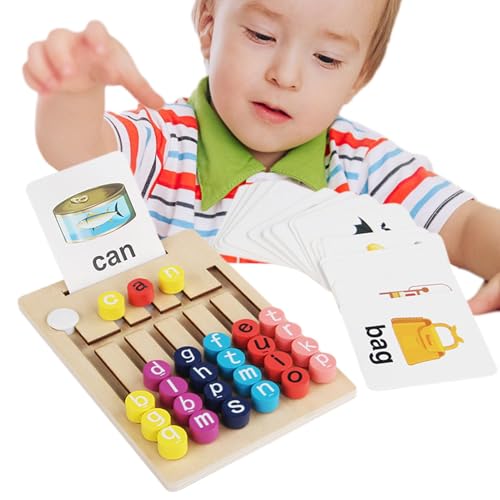 ycezw Alphabet Lernen für Kleinkinder, Spielzeug zum Lernen von Buchstaben, Brettspiel zur Buchstabenerkennung - Wortschreibspielzeug, Lernspiele von ycezw