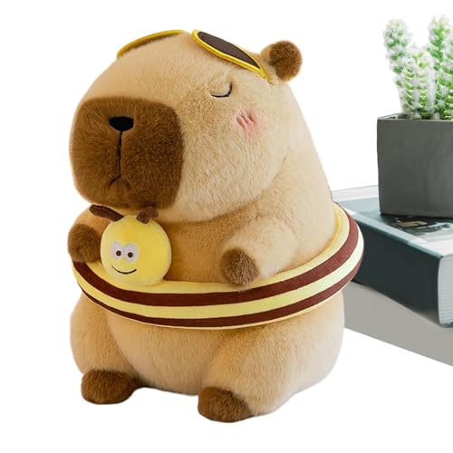 ycezw Capybara-Plüschtier, Capybara-Plüschtier, weiche Tierpuppe, Cartoon-Plüschtiere, Plüschpuppe, 9,5 Zoll für und Erwachsene, Begleiterpuppe von ycezw