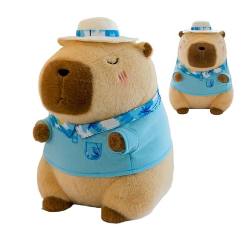 ycezw Capybara Plüschtier, Capybara – weiche Tierpuppe – Tiere, Cartoon-Plüschtiere, 9,5 Zoll Plüschpuppen-Kissen für und Erwachsene, Puppe von ycezw