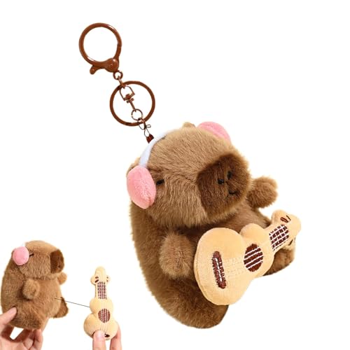 ycezw Capybara Schlüsselanhänger aus Plüsch, Capybara, niedlicher Keypack-Kettenanhänger – Plüschtiere für Erwachsene, Handtaschen, Schultasche, Dekoration von Taschen von ycezw