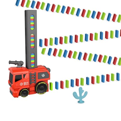 ycezw Dominozug für Kinder, Dominostein, interaktives elektrisches Domino-Bahn-Set, neuartiges Dominospiel für Kinder, Bau- und Stapelspielzeug für Kinder ycezw Dominozug für Kinder, Dominostein, interaktives elektrisches Domino-Bahn-Set, neuartiges Dominospiel für Kinder, Bau- und Stapelspielzeug für Kinder von ycezw