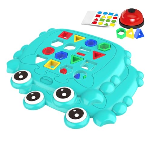 ycezw Formen-Assoziationsspiel, Lernspielzeug für Kleinkinder – Entwicklungsspielzeug mit Glocke und Karten – interaktives Tischspiel für Eltern und Kinder, Aktivitäten ycezw Formen-Assoziationsspiel, Lernspielzeug für Kleinkinder – Entwicklungsspielzeug mit Glocke und Karten – interaktives Tischspiel für Eltern und Kinder, Aktivitäten von ycezw
