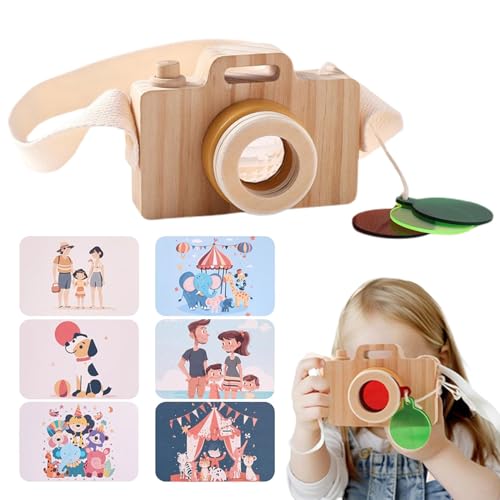 ycezw Fotozubehör, Retro, ästhetisch, Videokamera, Lernspielzeug für Kamera aus Holz, sieht so aus, als würde man wie Kamera fotografieren, Requisiten für Geburtstag von ycezw