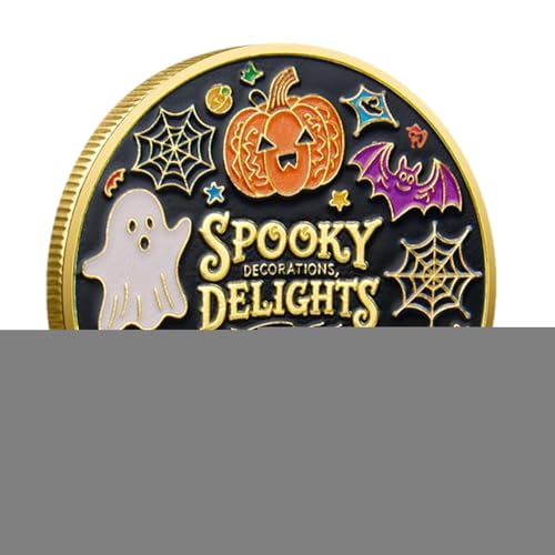 ycezw Halloween Sammlermünzen | Handgefertigte Halloween-Münzen,Party Souvenir Geschenk Für Kinder Und Erwachsene Schreibtischdekoration Einbauschrank Karneval von ycezw