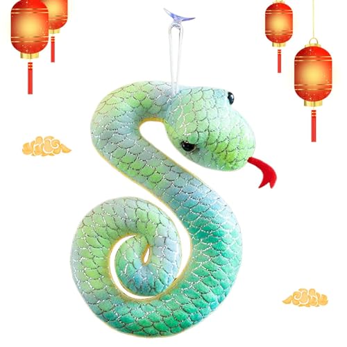 ycezw Haustier des Jahres der Schlange 2025, Plüsch des chinesischen Schlangenhaustiers, Puppe des Neujahrs, Anhänger des Haustiers des Jahres der Schlange, Glücksspielzeug des neuen Jahres von ycezw